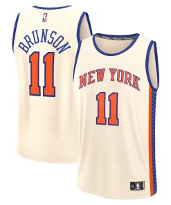 Jalen Brunson New York Knicks  2025/26 City Edition Fast Break Jersey - Cream