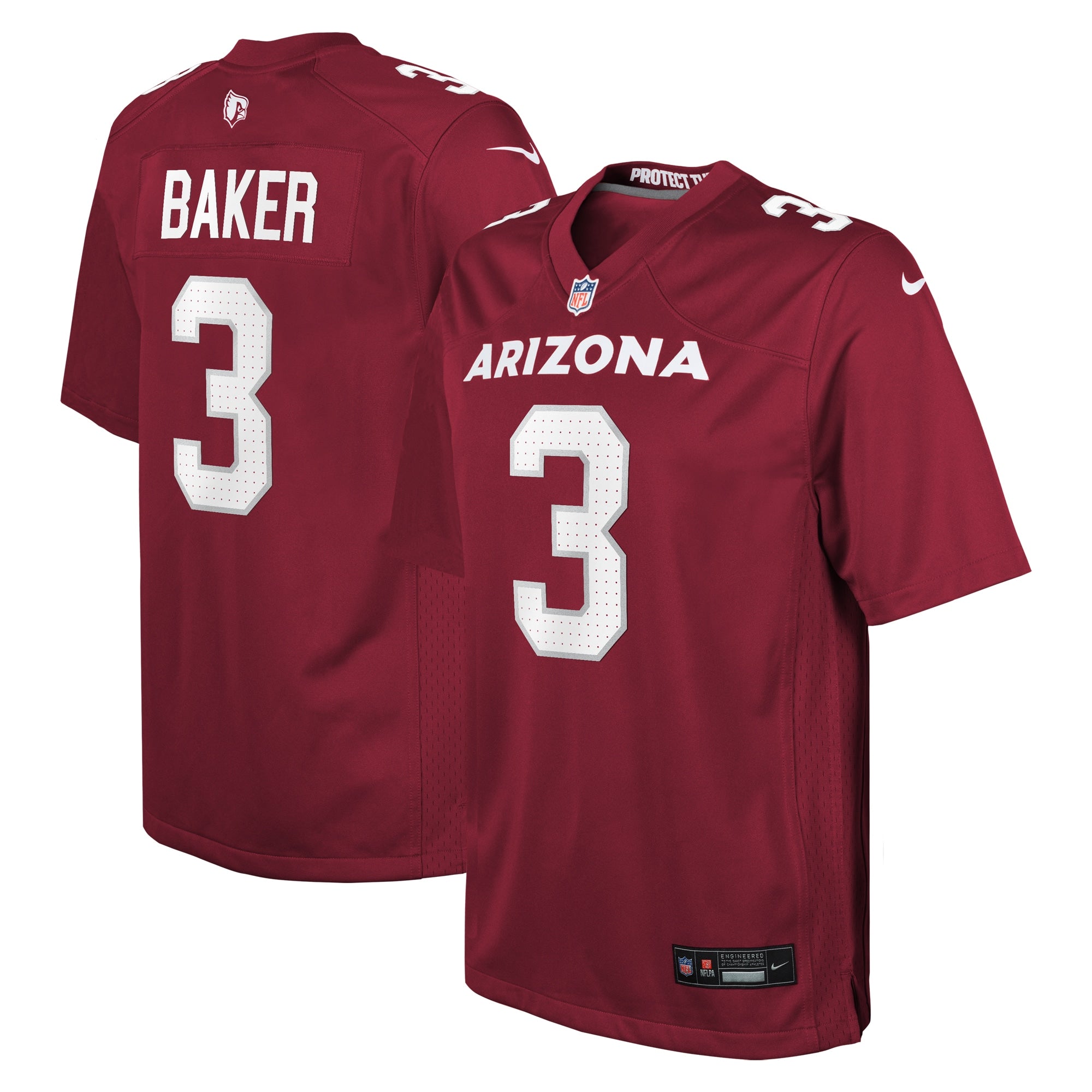 Budda Baker Arizona Cardinals Nike Youth Game Jersey - Black/Cardinal/White - Image 6