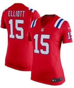 Ezekiel Elliott New England Patriots Nike Women's Alternate Game Player Jersey - Red