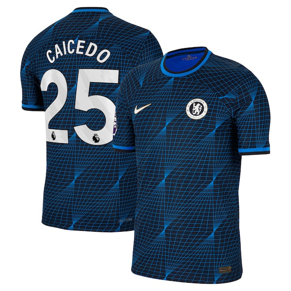 Mois¨¦s Caicedo Chelsea Nike 2023/24 Away Match Authentic Player Jersey - Navy