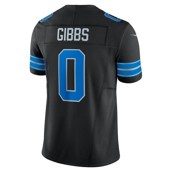 Jahmyr Gibbs Detroit Lions Nike 2nd Alternate Vapor F.U.S.E. Limited Jersey - Black/Blue/White - Image 4