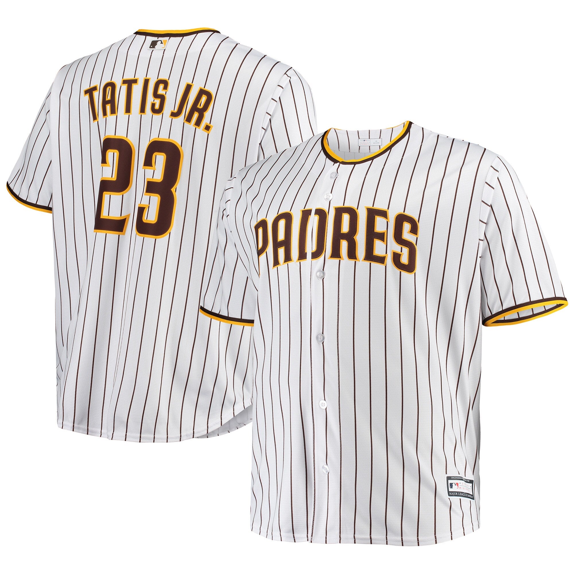 Fernando Tatis Jr. San Diego Padres Big & Tall Replica Player Jersey - Sand/Brown/White - Image 7
