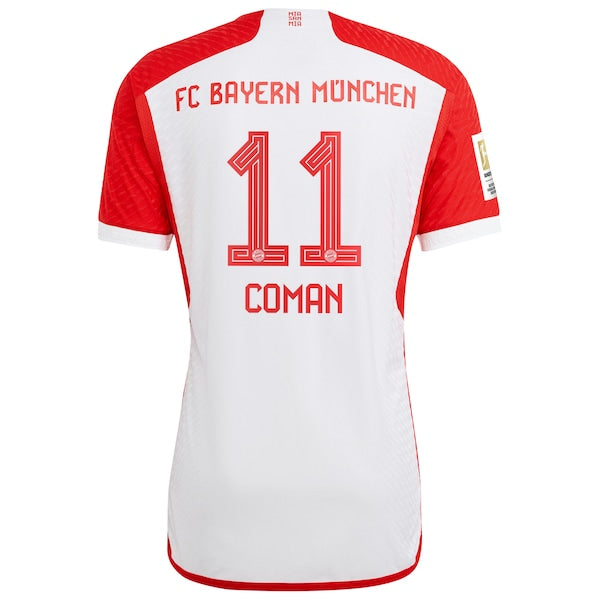 Kingsley Coman Bayern Munich adidas 2023/24 Home Authentic Jersey - White/Black - Image 4