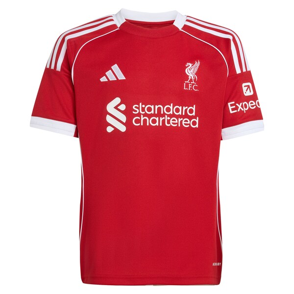 Alexander Isak Liverpool adidas Youth 2025/26 Home Replica Player Jersey - Red/Green - Image 3