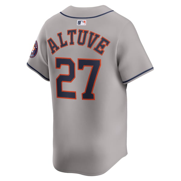 Jose Altuve Houston Astros Nike Road Limited Player Jersey - Gray/Orange/White - Image 4
