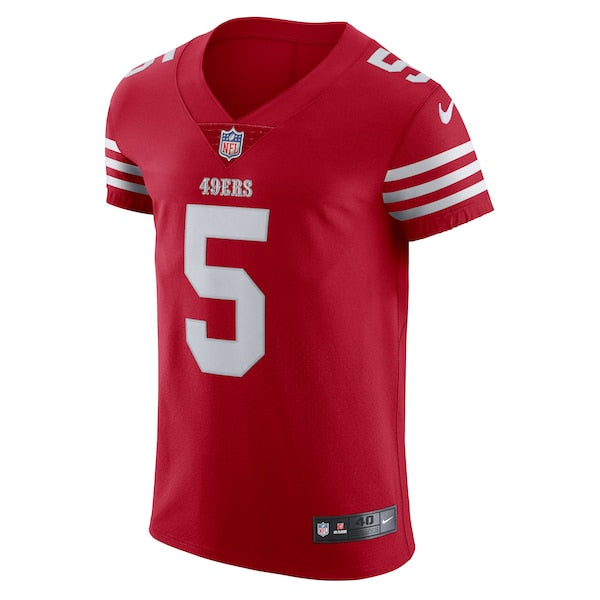 Trey Lance San Francisco 49ers Nike Vapor Elite Jersey - Scarlet/White - Image 3