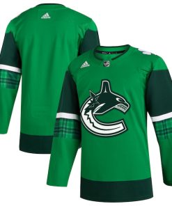 Vancouver Canucks adidas 2023 St. Patrick's Day Primegreen Authentic Jersey - Kelly Green