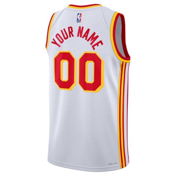 Atlanta Hawks Nike Unisex Swingman Custom Jersey White - Association Edition - Image 3