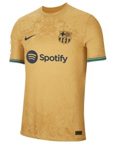 Alternative view of Pedri Barcelona Nike 2022/23 Away Authentic Player Jersey - Gold