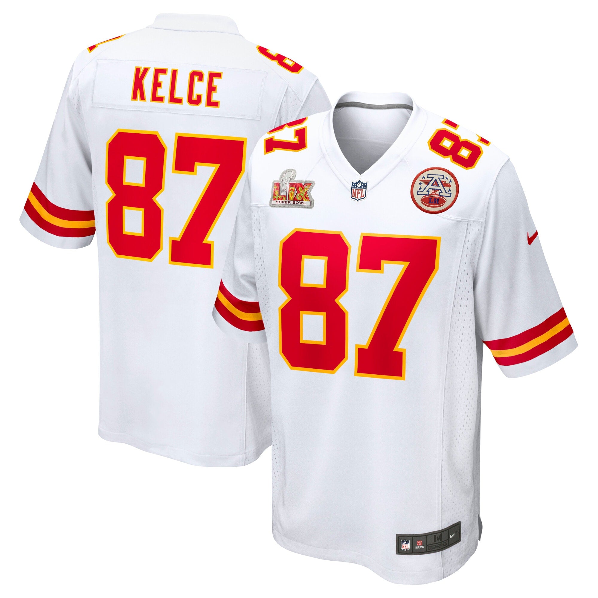 Travis Kelce Kansas City Chiefs Nike Super Bowl LIX Game Jersey - Red/White - Image 9
