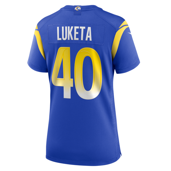 Jesse Luketa Los Angeles Rams Nike Women's Team Game Jersey - Royal - Image 3