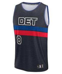 Alternative view of Tim Hardaway Jr. Detroit Pistons  Youth Fast Break Player Jersey - Statement Edition - Black