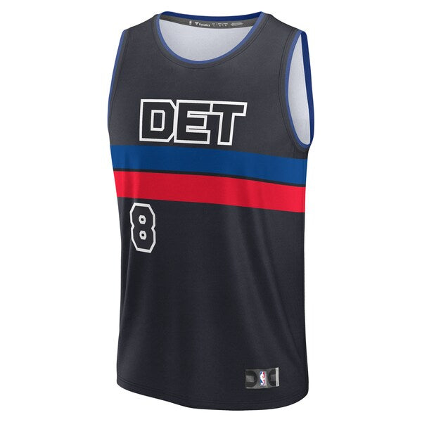 Tim Hardaway Jr. Detroit Pistons Youth Fast Break Player Jersey - Statement Edition - Black - Image 2