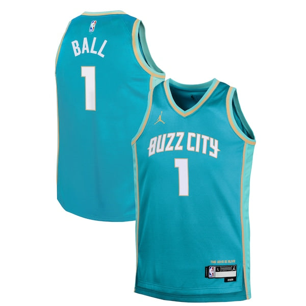 LaMelo Ball Charlotte Hornets Jordan Brand Youth Swingman Replica Jersey - City Edition - Teal