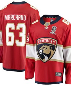 Brad Marchand Florida Panthers 2025 Stanley Cup Champions Breakaway Jersey - Red