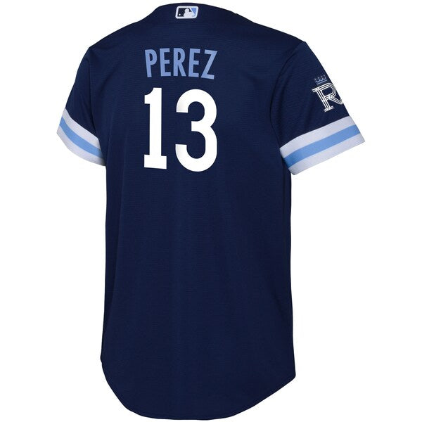 Salvador Perez Kansas City Royals Nike Toddler 2022 City Connect Replica Player Jersey - Navy - Image 3