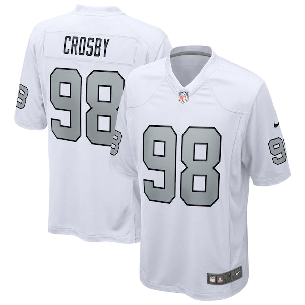 Maxx Crosby Las Vegas Raiders Nike Alternate Game Jersey - White - Image 2