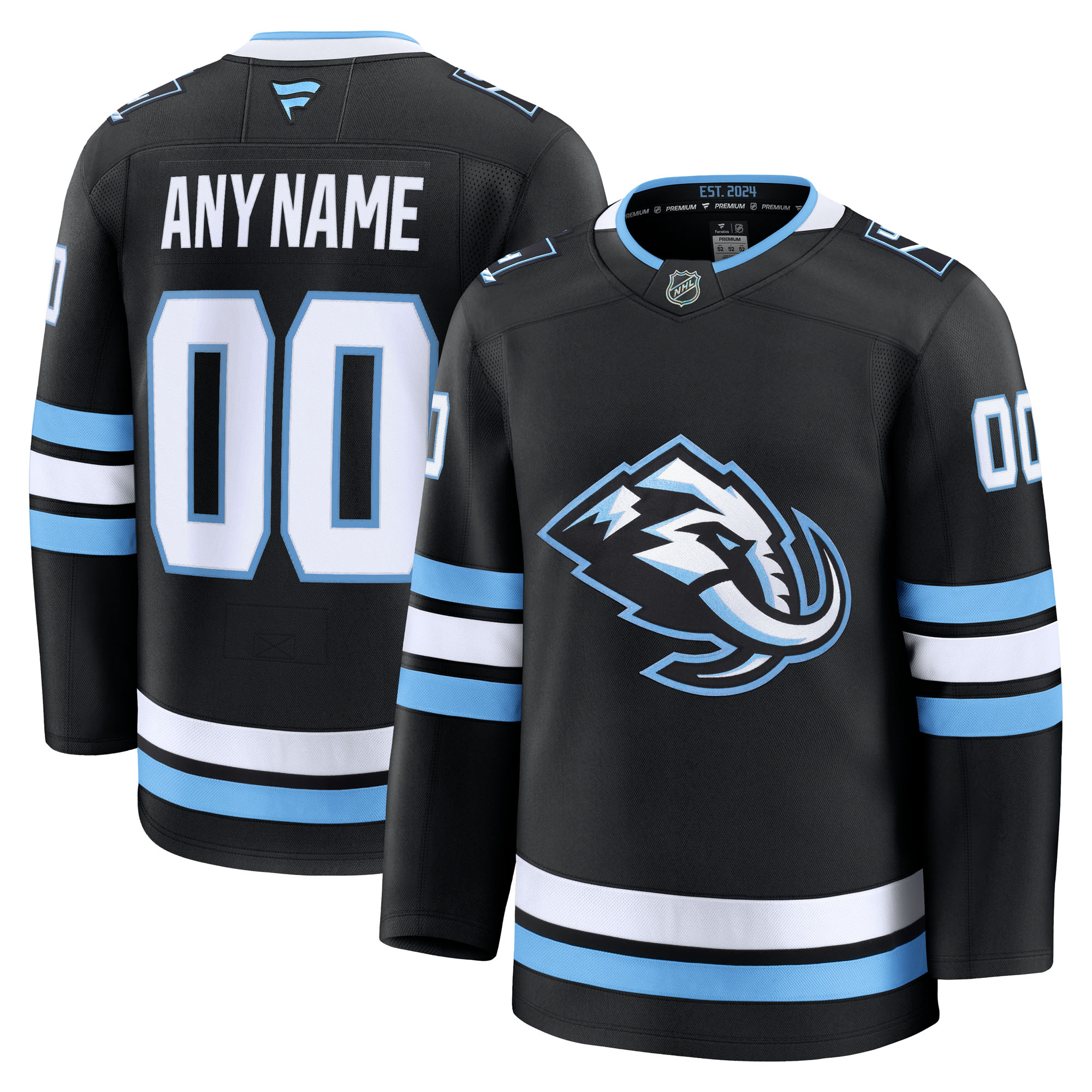 Utah Mammoth Away Premium Custom Jersey - White/Black - Image 6