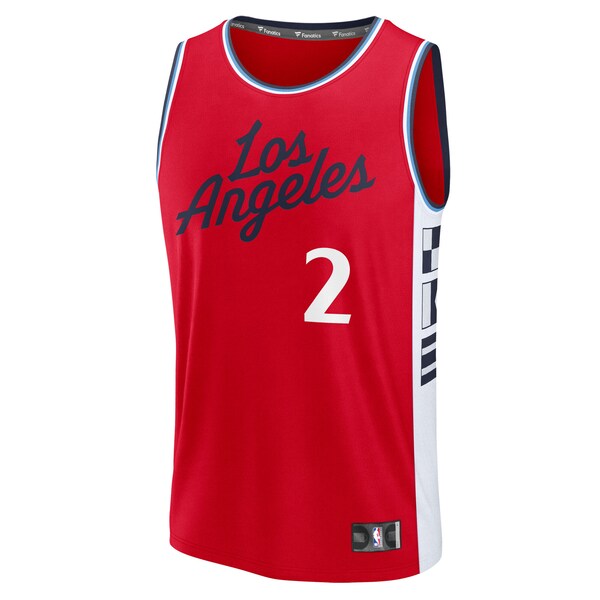 Kawhi Leonard LA Clippers Youth Fast Break Replica Player Jersey - Statement Edition - Red - Image 2