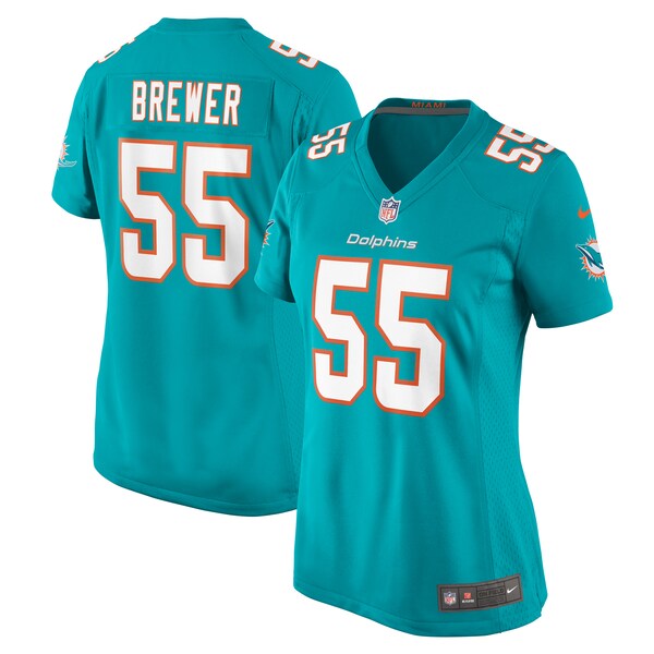 Aaron Brewer Miami Dolphins Nike Women's Game Jersey - Aqua
