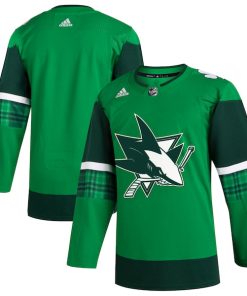San Jose Sharks adidas 2023 St. Patrick's Day Primegreen Authentic Jersey - Kelly Green