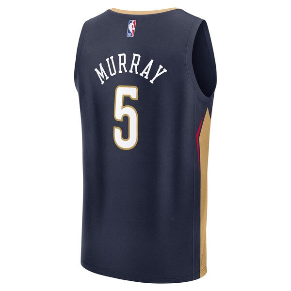 Dejounte Murray New Orleans Pelicans Fast Break Replica Player Jersey - Icon Edition - Navy - Image 3