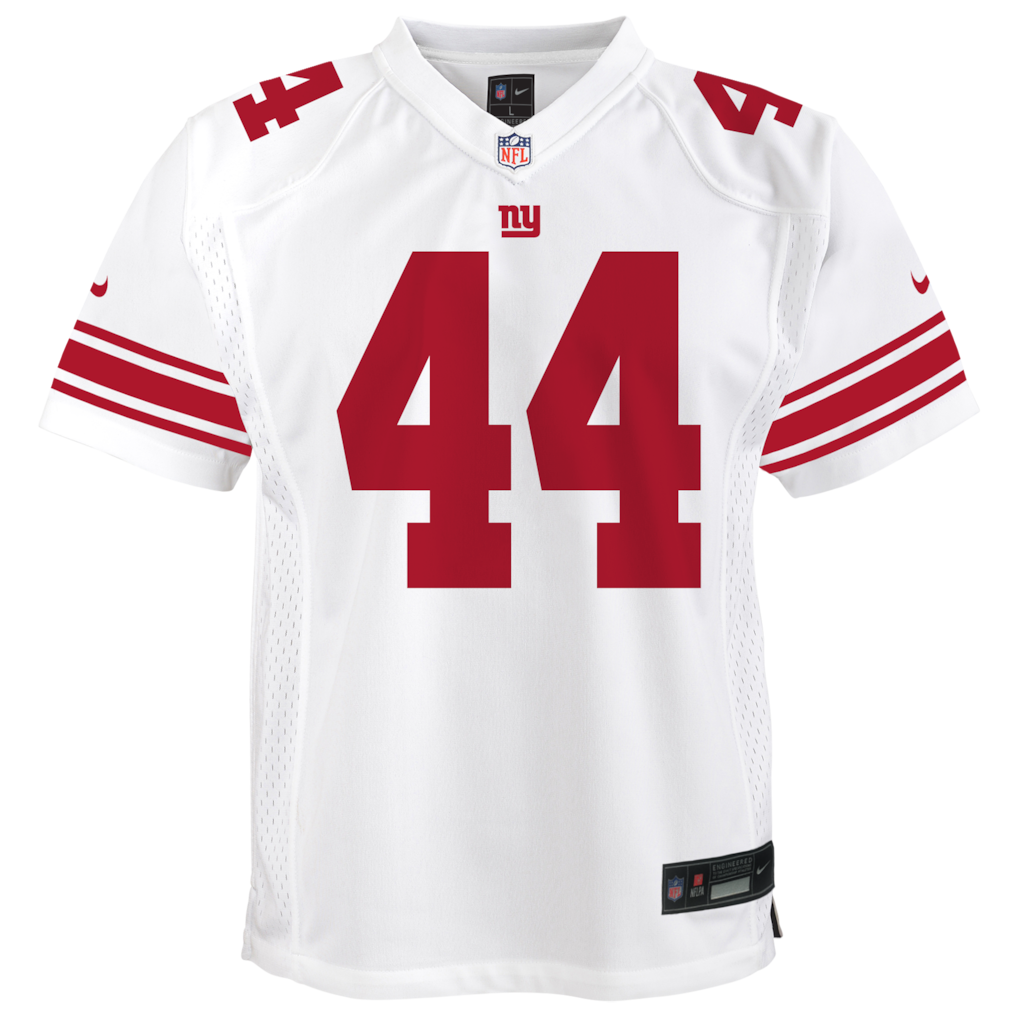Youth Cam Skattebo New York Giants Nike Team Game Player Jersey - White - Image 2