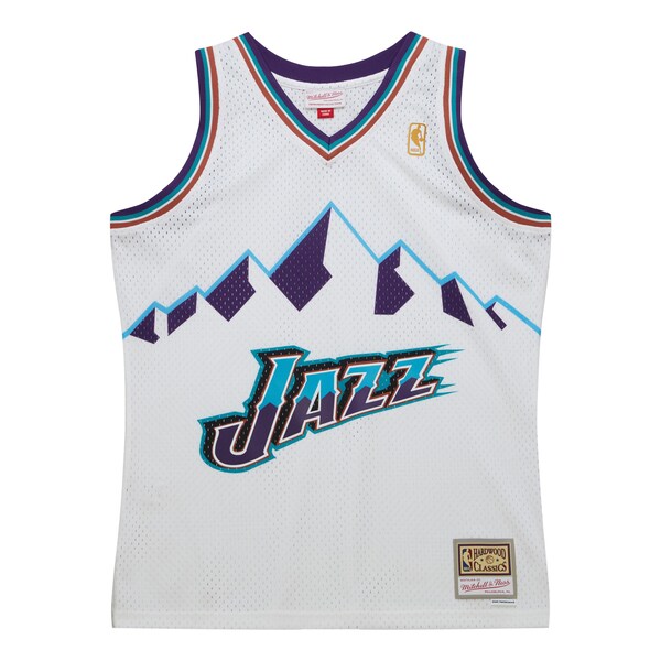 Utah Jazz 1996-97 Hardwood Classics Swingman Jersey - White - Image 2
