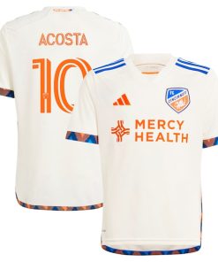 Luciano Acosta FC Cincinnati adidas Youth 2024 The Canvas Kit Replica Player Jersey - White