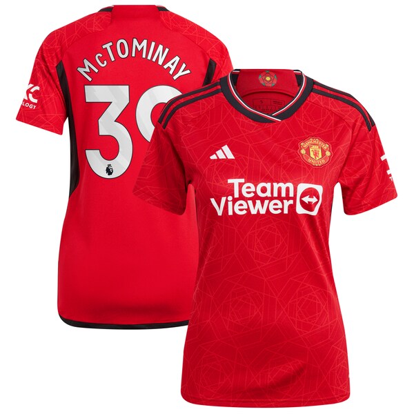Scott McTominay Manchester United adidas Women's 2023/24 Home Replica Player Jersey - Red/Green - Image 2