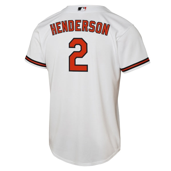 Gunnar Henderson Baltimore Orioles Nike Youth Home Replica Player Jersey - White - Image 3