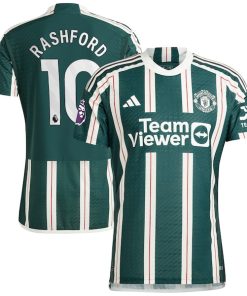 Marcus Rashford Manchester United adidas 2023/24 Away Authentic Player Jersey - Green/Red