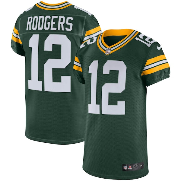 Aaron Rodgers Green Bay Packers Nike Vapor Elite Jersey - Green/White - Image 2