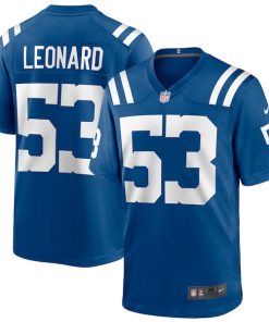 Alternative view of Shaquille Leonard Indianapolis Colts Nike Game Player Jersey - Royal/White
