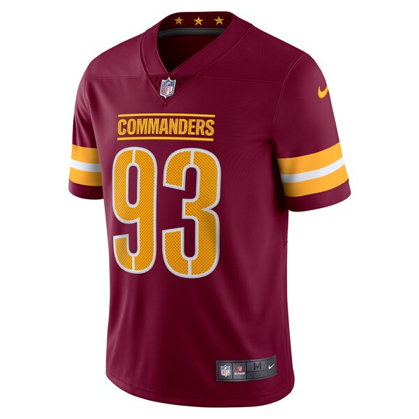 Jonathan Allen Washington Commanders Nike Vapor Limited Jersey - Burgundy/Black - Image 3