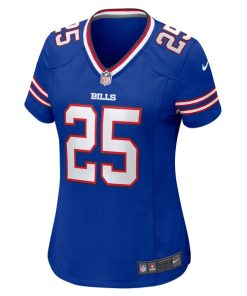 Alternative view of Ty Johnson Buffalo Bills Nike Women's Team Game Jersey - Royal