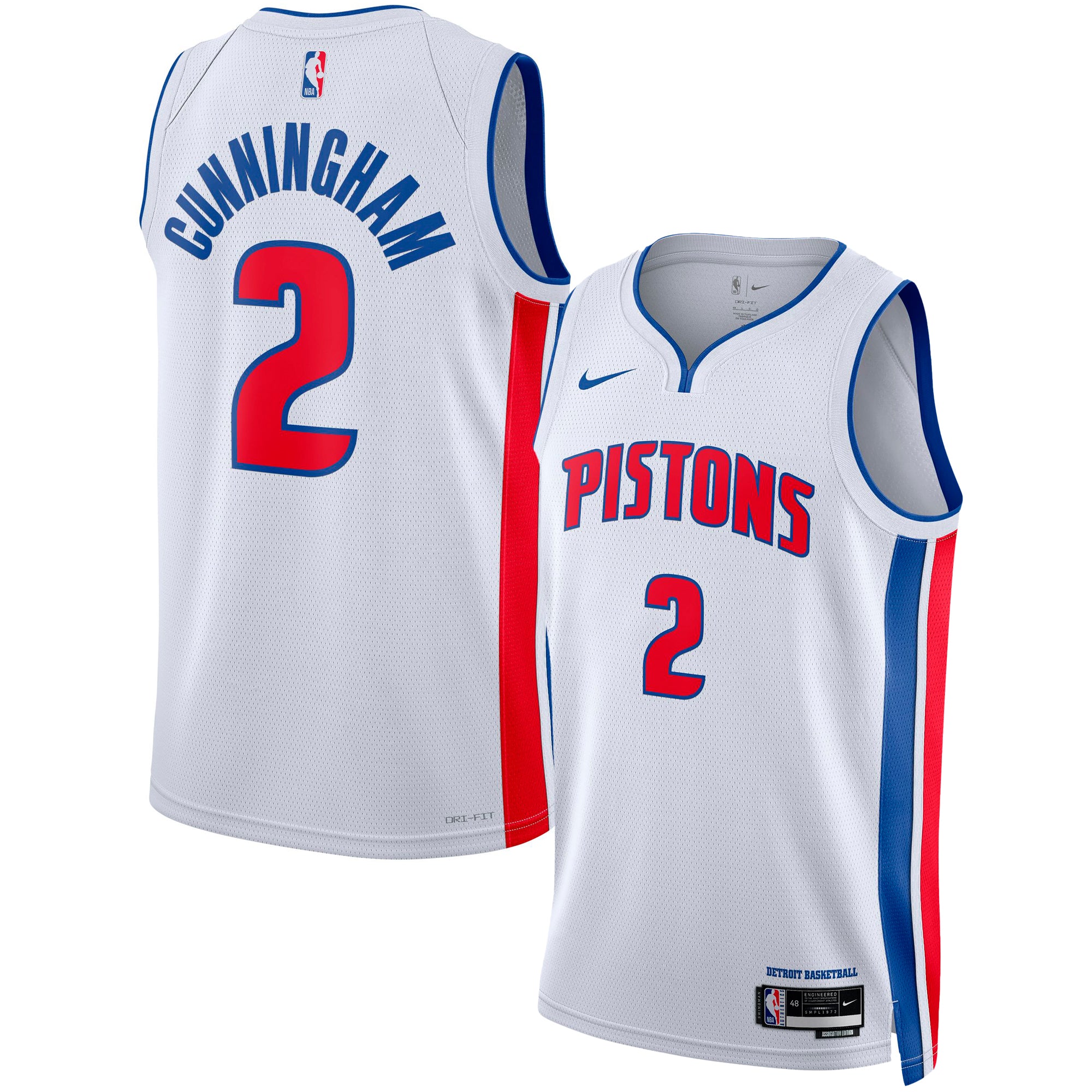Cade Cunningham Detroit Pistons Nike Unisex Swingman Jersey - Statement Edition - Black/Blue/White - Image 5