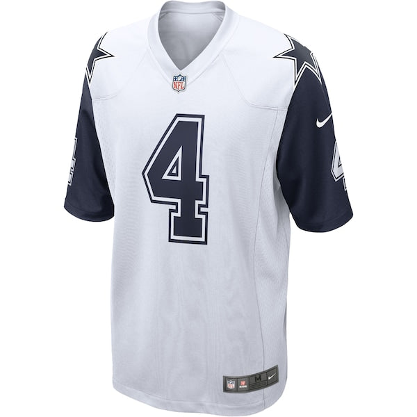 Dak Prescott Dallas Cowboys Nike Alternate Game Jersey - White/Navy - Image 3