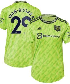 Aaron Wan-Bissaka Manchester United adidas Women's 2022/23 Third Replica Player Jersey - Neon Green
