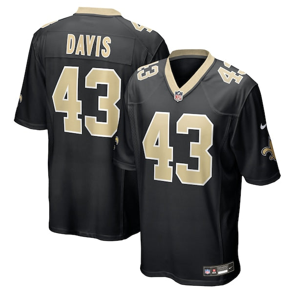 Michael Davis New Orleans Saints Nike Team Game Jersey - Black