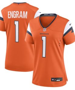 Alternative view of Evan Engram Denver Broncos Nike Women's Team Game Jersey -  Orange