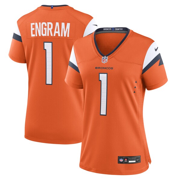 Evan Engram Denver Broncos Nike Women's Team Game Jersey - Orange - Image 2
