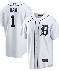 Detroit Tigers Nike #1 Dad Home Replica Jersey - White