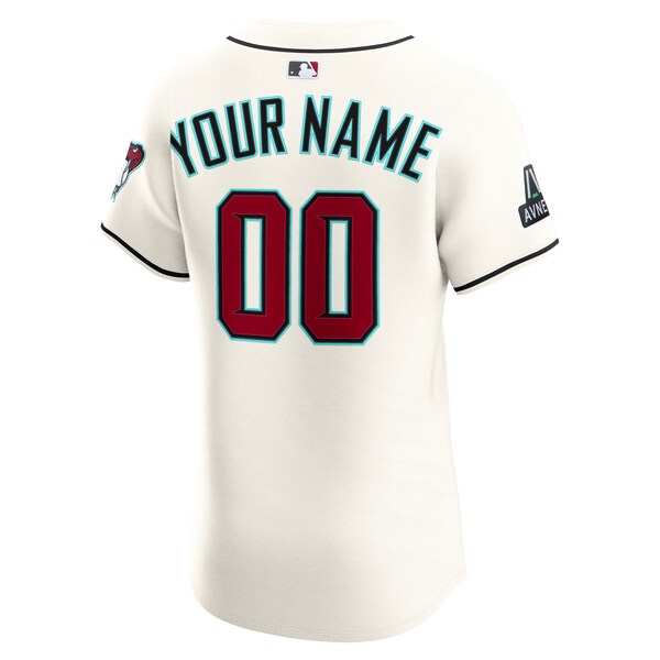 Arizona Diamondbacks Nike Home Elite Sponsor Patch Custom Jersey - Cream - Image 3