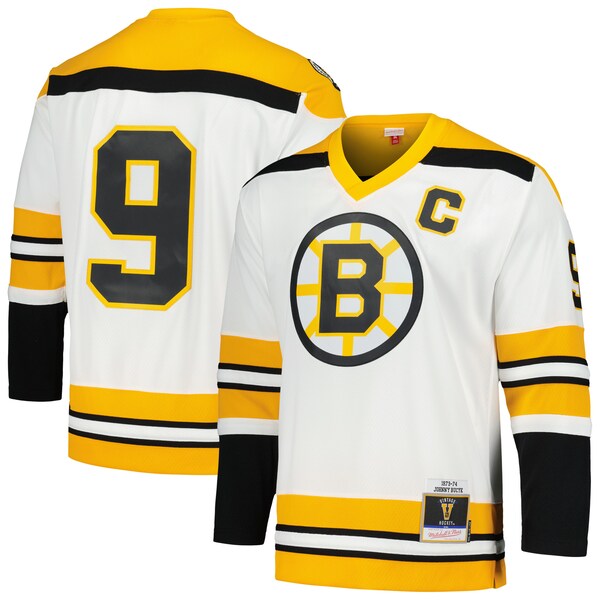 Johnny Bucyk Boston Bruins 1973/74 Blue Line Player Jersey - White