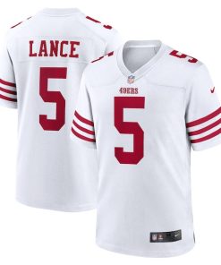 Trey Lance San Francisco 49ers Nike Player Game Jersey - White/Scarlet