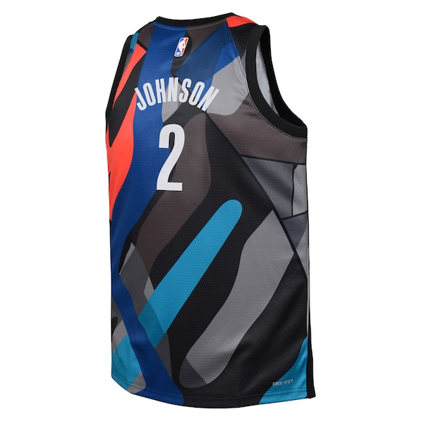 Cameron Johnson Brooklyn Nets Nike Youth Swingman Replica Jersey - City Edition - Black - Image 3