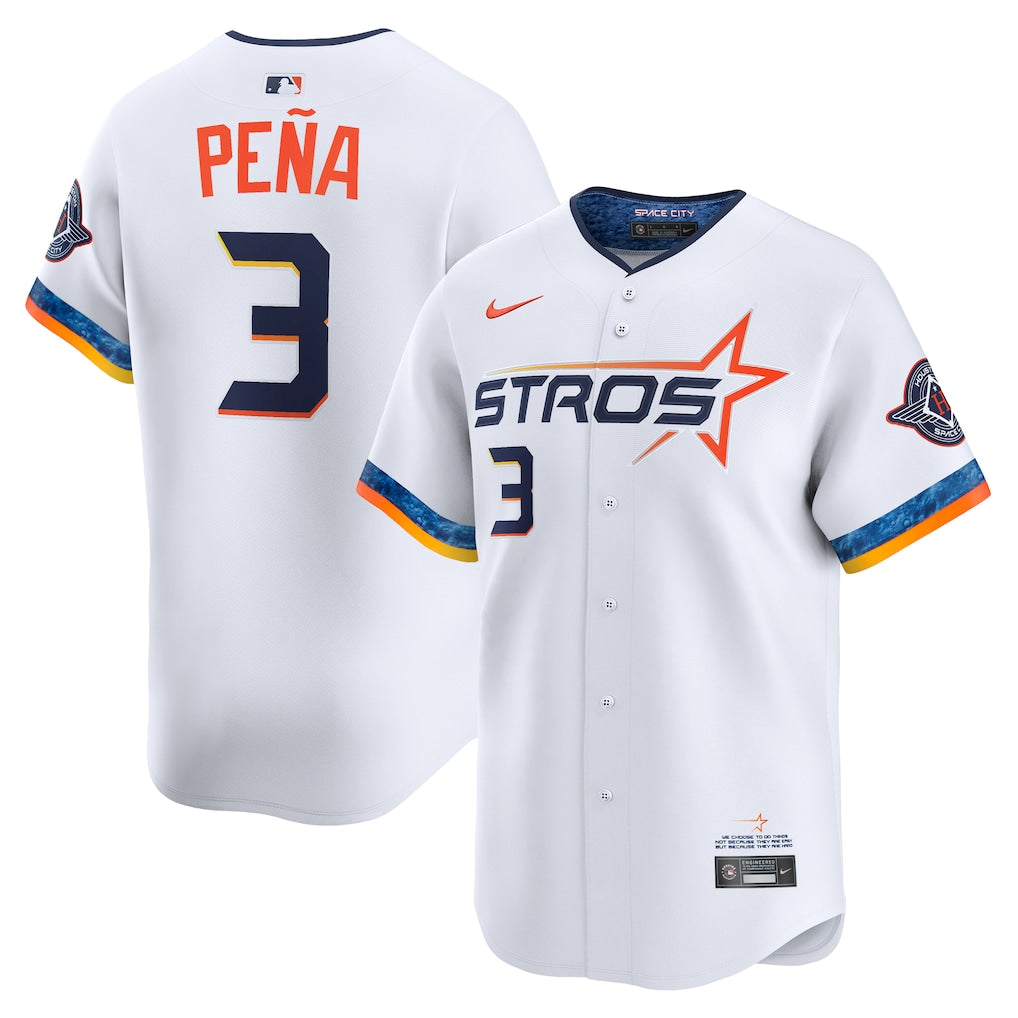 Jeremy Pe?a Houston Astros Nike 2025 City Connect Limited Player Jersey - White