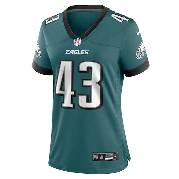 Ben VanSumeren Philadelphia Eagles Nike Women's Team Game Jersey - Midnight Green - Image 2