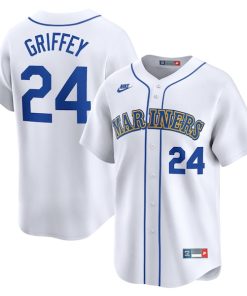 Ken Griffey Jr. Seattle Mariners Nike Throwback Cooperstown Limited Jersey - White